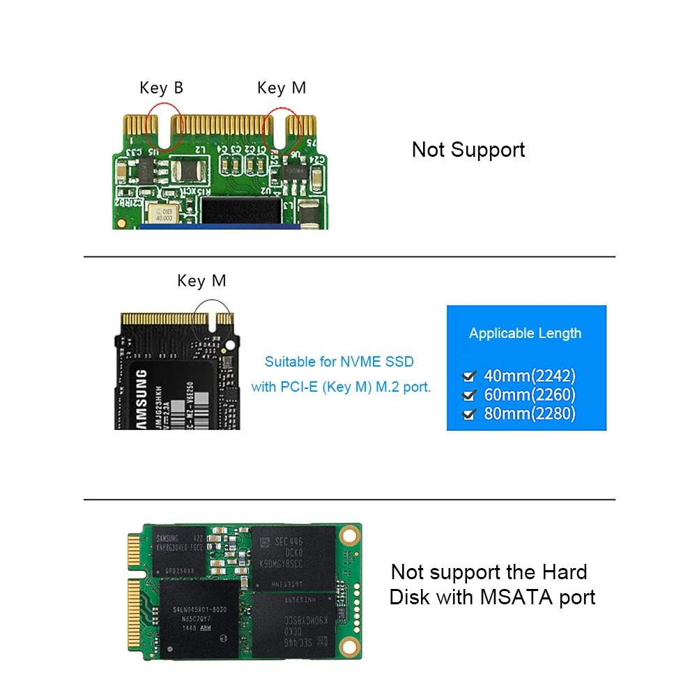 Адаптер M.2 NVME на USB 3 0 M2 NGFF PCIE SSD адаптер карта портативный корпус для жесткого