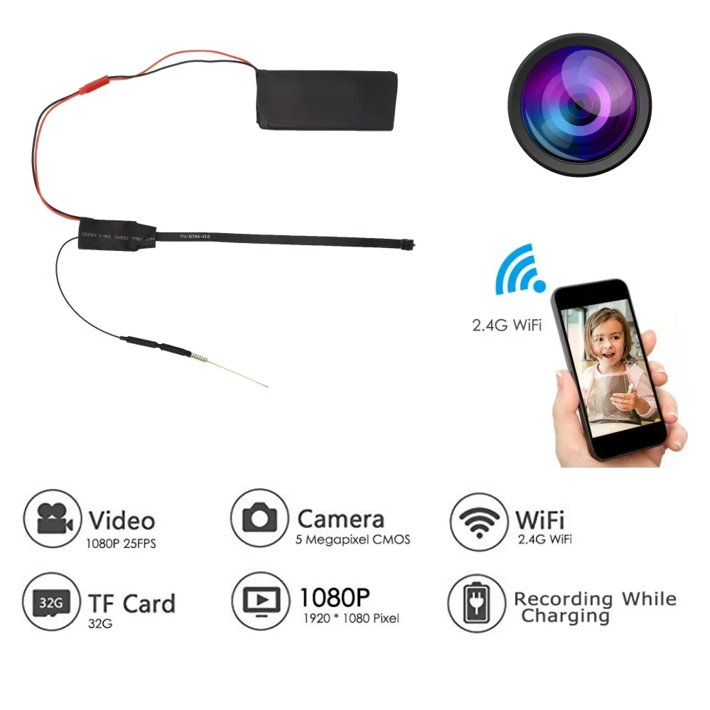 DIY WiFi камера HD1080P мини P2P камера видео звук запись движения обнаружения наблюдения безопасности видеокамера IP веб-камера