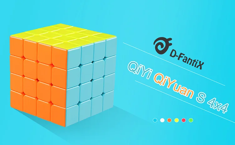 D-FantiX Qiyi Qiyuan S 4x4x4 Скорость кубик рубика Нет наклейки гладкой профессиональный Magic Cube головоломки Непоседа развивающие игрушки взрослых детей