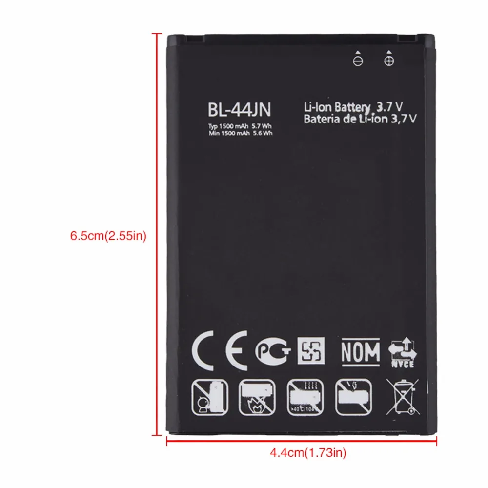 Замена телефона 1500 мАч BL-44JN Аккумулятор для LG Optimus Black P970 QL55C прямая связь