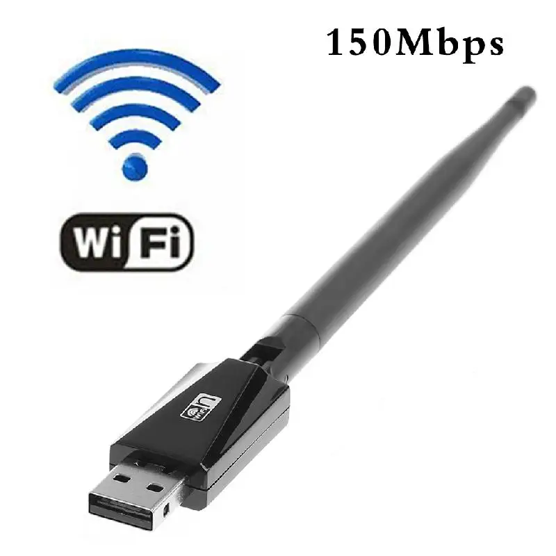150 Мбит/с 802.11n/g/b USB Сетевая LAN Карта WiFi беспроводной адаптер с 5dBi антенной