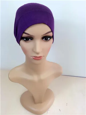 

DD5 Pure colour Short paragraph fashion hijab muslim underwear headband underscarf