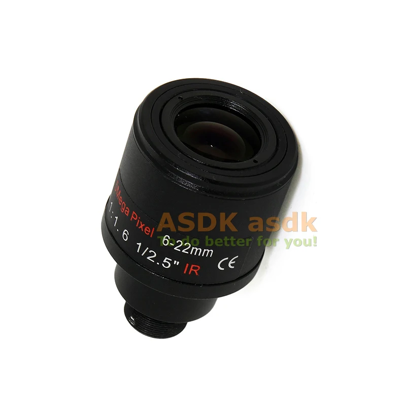 Камера видеонаблюдения с фиксированным радужным креплением M12 5 МП 6 22 мм 1/2 дюймов