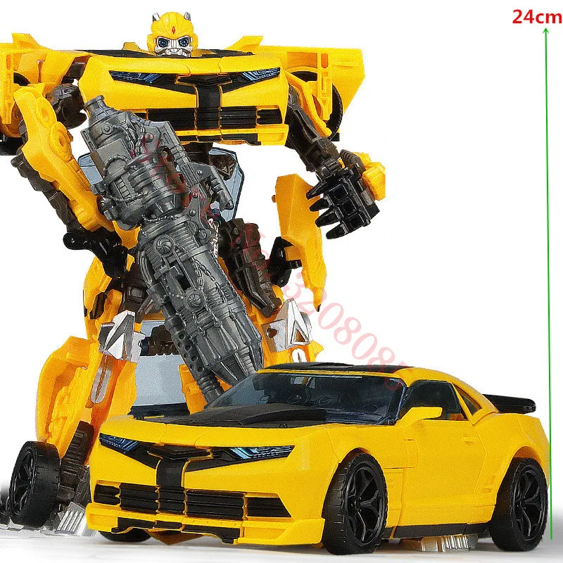 

24cm Height Transformation Deformation Robot yellow car Toy Action Figures Toys