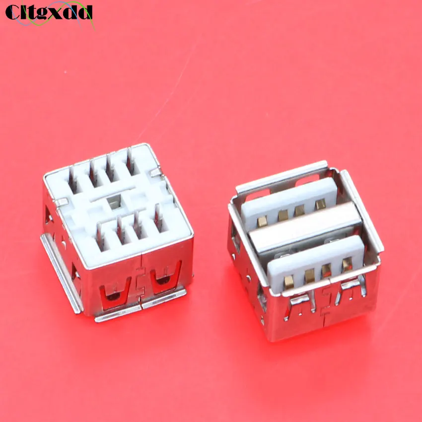 Cltgxdd 1 шт. 8 контактов двойной USB короткий корпус тип A женский 180 дюйма вертикальный