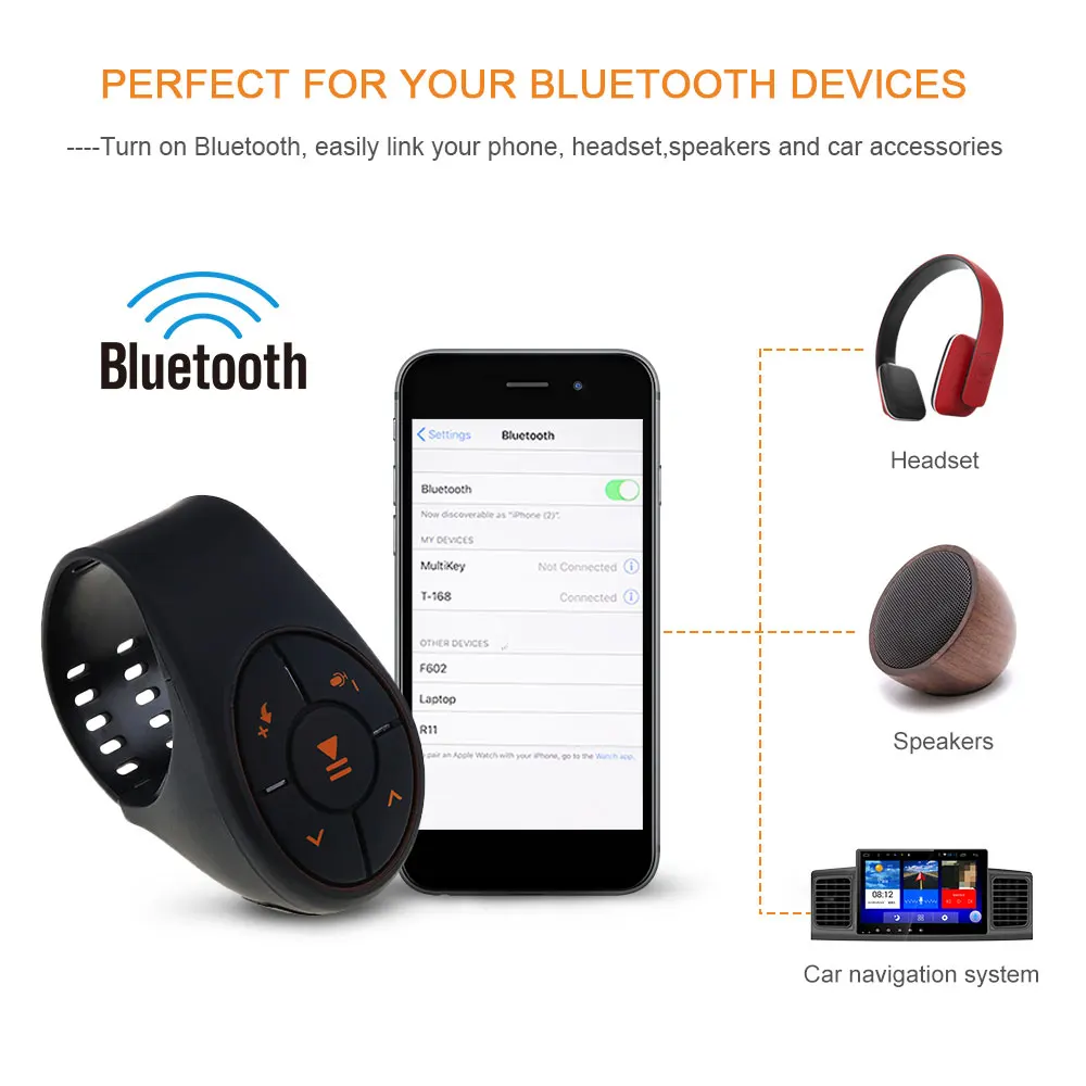 Многофункциональный автомобильный bluetooth-приемник kebidumei набор с цепочкой для