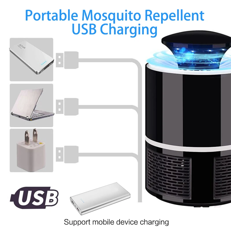 Светодиодная ловушка для насекомых Goodland бесшумная приманка комаров и с USB