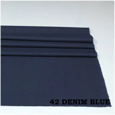 42 denim blue Хлопок/лен ткани темно-красный фиолетовый оливковый зеленый коричневый верблюд сплошной цвет для DIY Декор Одежда Платье подушки ручной работы Текстиль - Цвет: 42 denim blue
