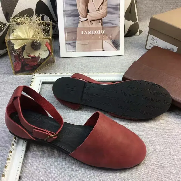 Careaymade ручная работа; удобная повседневная обувь из воловьей кожи в стиле ретро; женская обувь на плоской подошве с круглым носком; только размеры 8,5-10; цвета