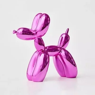 Purple Американское искусство Смола ремесло Джефф КООНС блестящий шар статуя собаки украшение дома аксессуары подарок на Рождество - Цвет: Purple