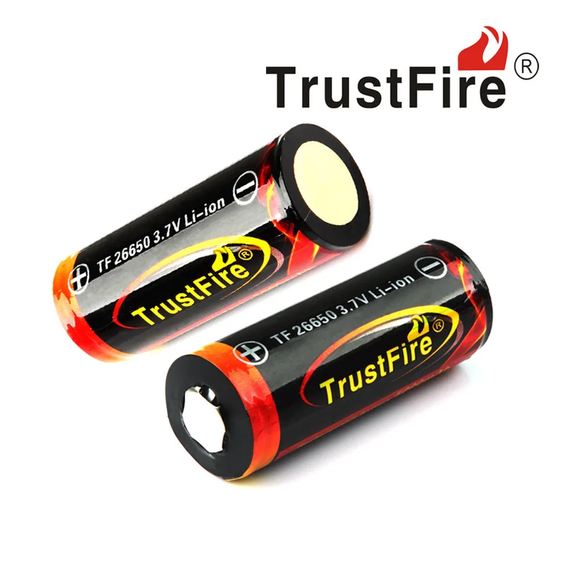 4 шт./лот оригинальный Trustfire 26650 защищенный 5000mAh 3 7 V литий-ионный аккумулятор |