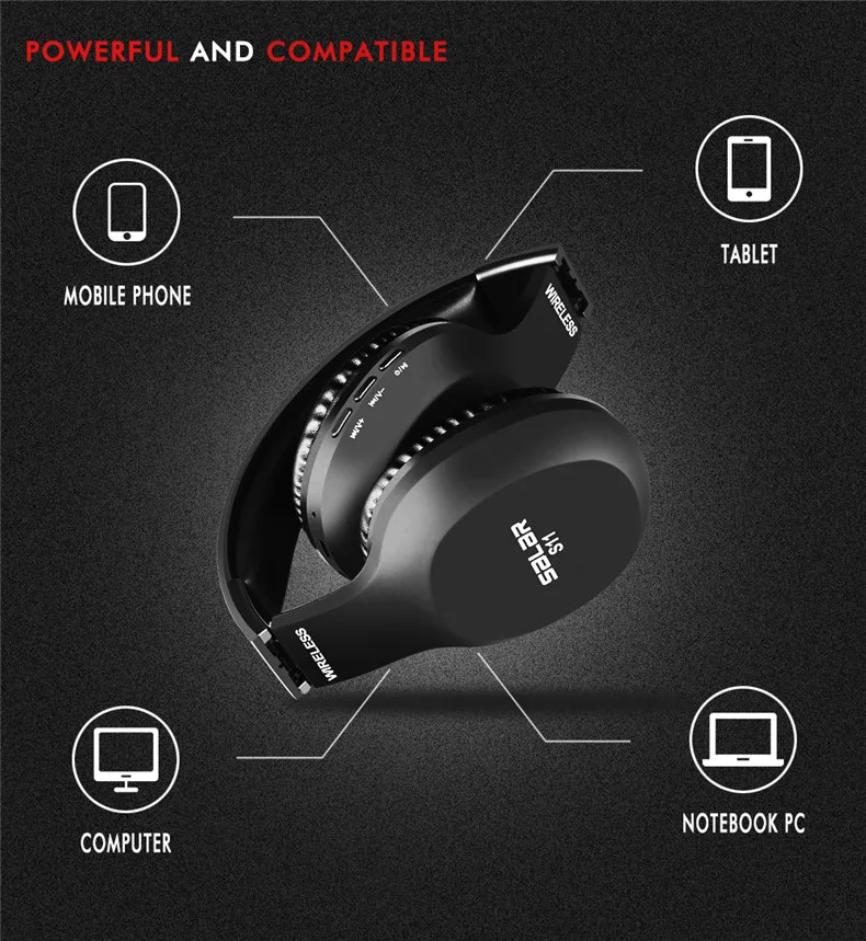 Salar S11 беспроводные наушники Bluetooth 4,2 гарнитура складные bluetooth-наушники Игровые наушники с микрофоном для телефона ПК компьютера