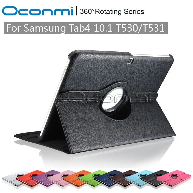 360 Вращающийся Кожаный чехол для Samsung Galaxy Tab 4 10 1 SM T530 T531 с функцией подставки