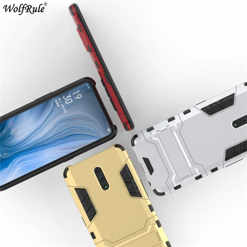 Чехол для OPPO Reno чехол WolfRule TPU и PC держатель подставка Бампер защитный задний