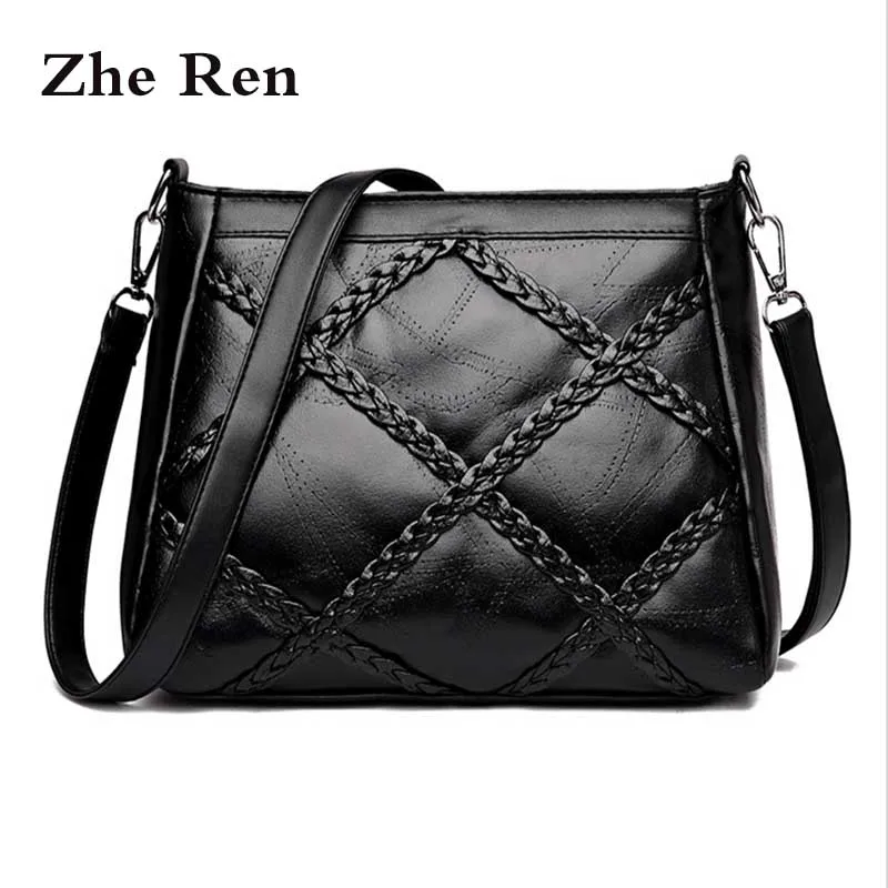 Модные Винтажные кожаные кос одного плеча сумки тренд с crossbody сумка кожаная Сумки
