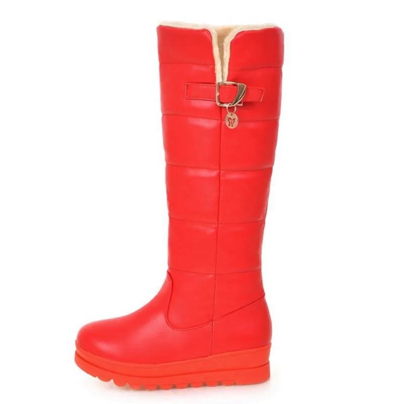 ZALAVOR Size 34-43 Women Wedges Boots Thick Fur Half Short For Cold Winter Shoes Snow Long Botas Footwears | Обувь