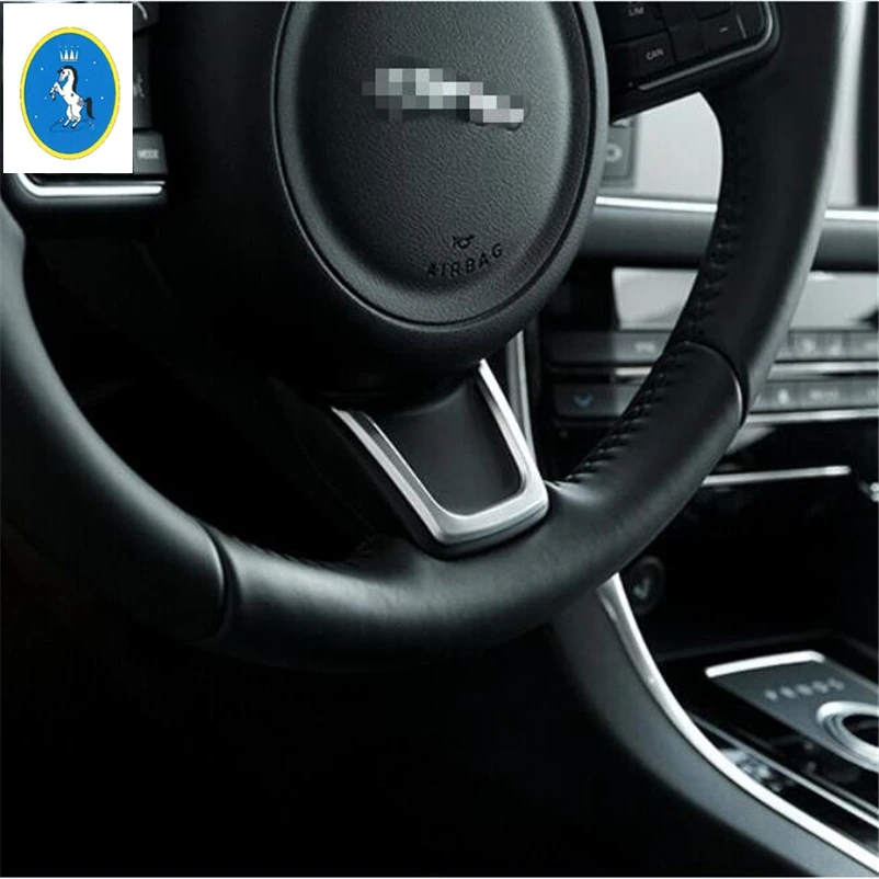 Yimaautotrims авто аксессуар украшение руля крышка U отделка Подходит для Jaguar F-Pace 2017 - 2020