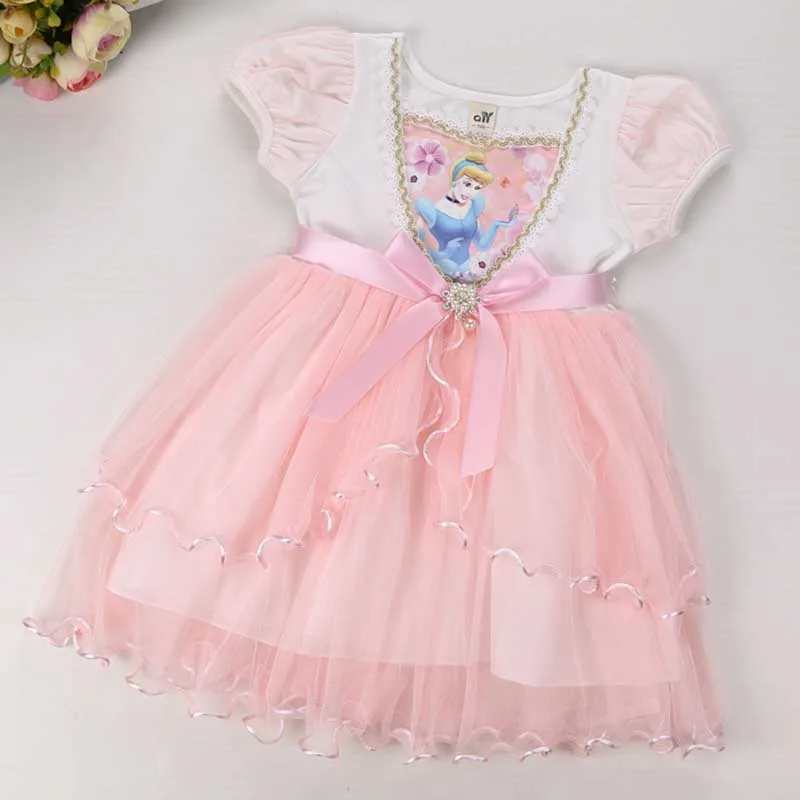Одежда для девочек коллекция 2019 года летнее платье Белоснежки вечерние платья