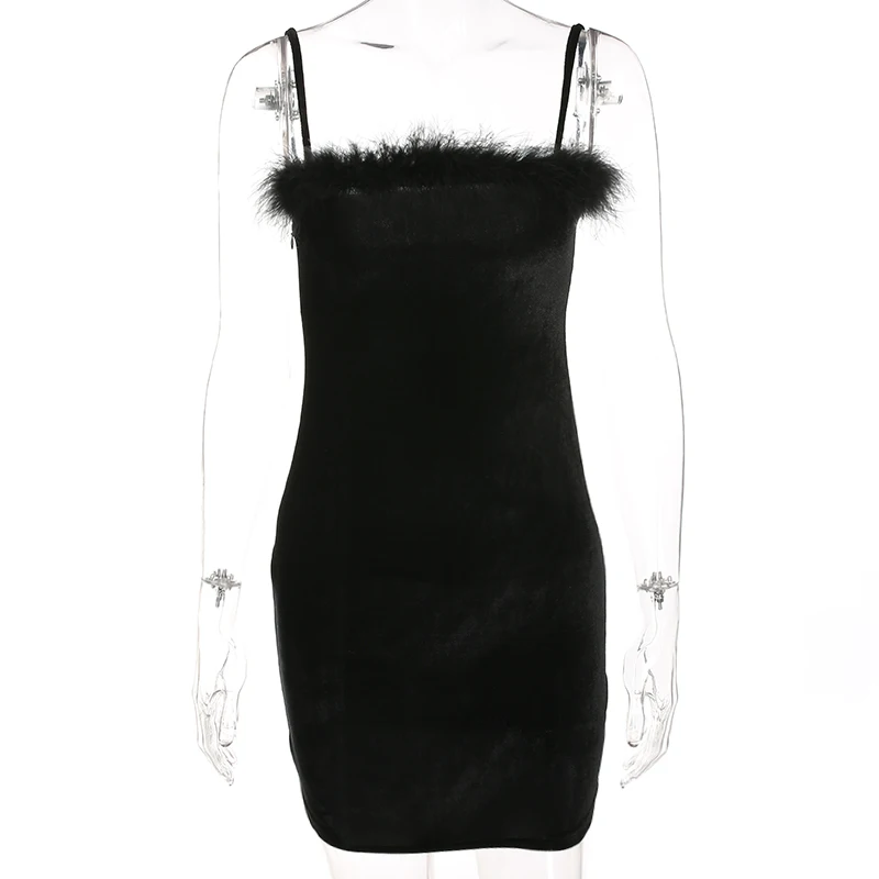 2018 сексуальное бархатное теплое платье на бретельках женская одежда облегающее