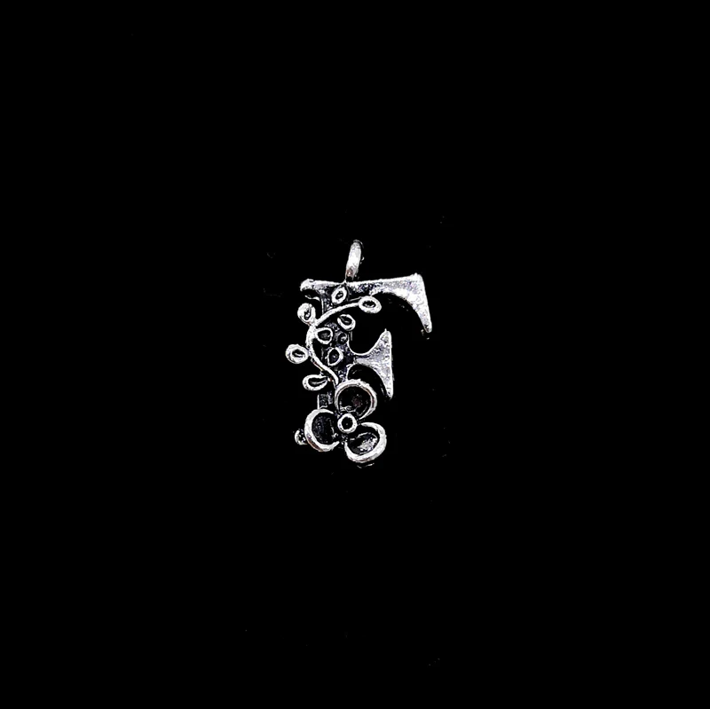 13x18 мм винтажная серебряная буква сплав письмо подвесной браслет ожерелье