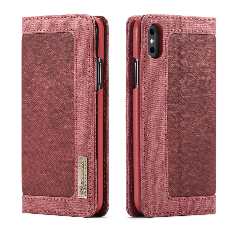 Чехол кошелек для iPhone Xs Max/XR прочный холщовый органайзер телефона держатель карт