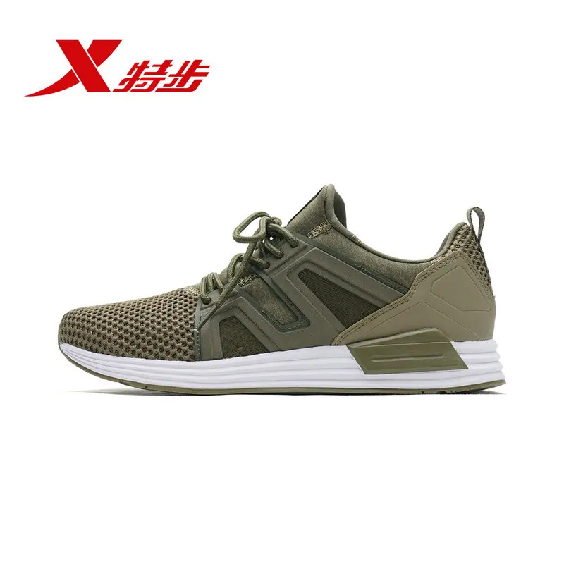 green Xtep, мужские и женские повседневные кроссовки, новые удобные дышащие подлинные спортивные женские и мужские кроссовки 982219329506 - Цвет: green