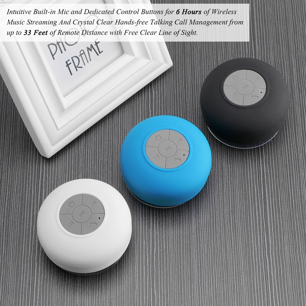 Мини Bluetooth динамик водонепроницаемая Беспроводная колонка для душа с функцией