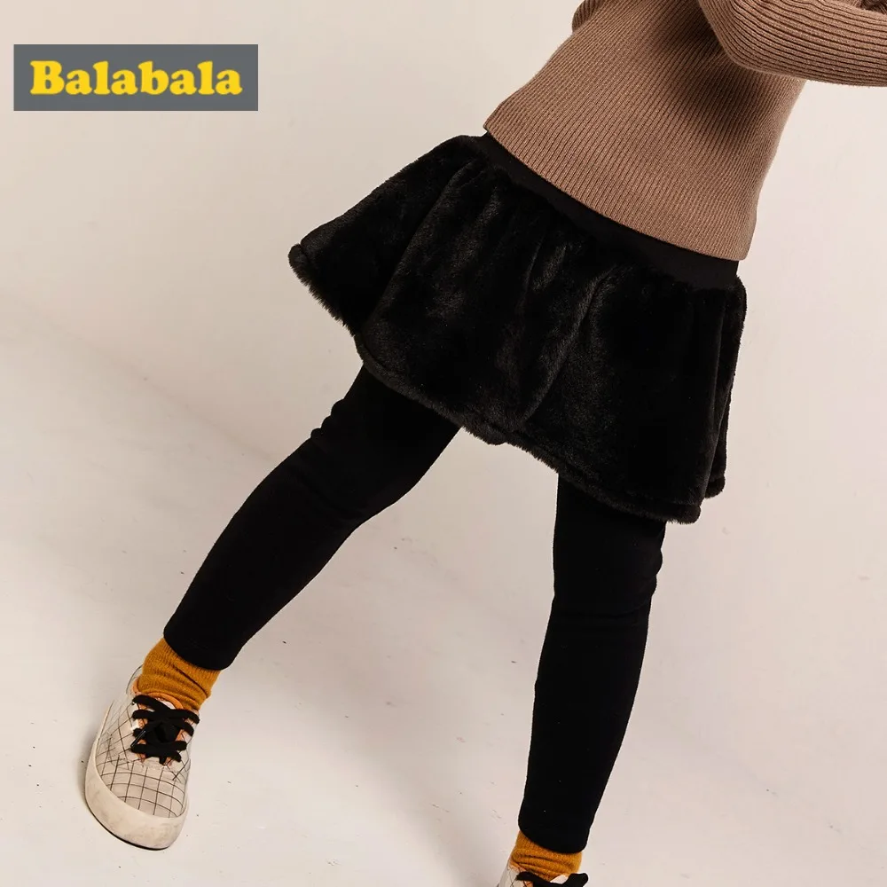Balabala Todder/леггинсы на флисовой подкладке для девочек расклешенная юбка с