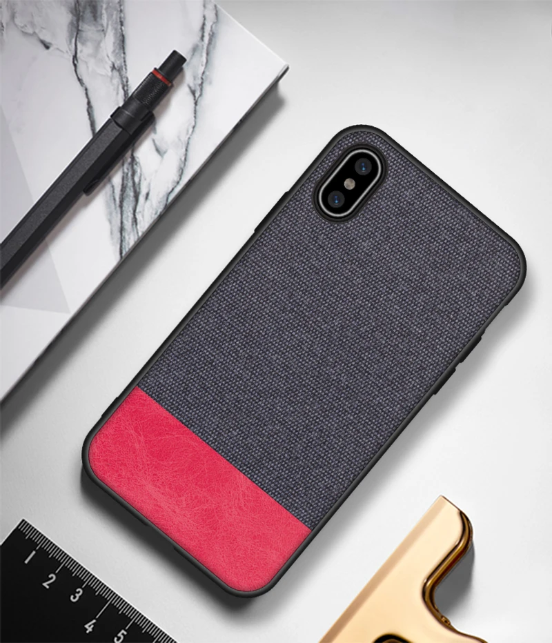 Для Iphone XR чехол, мягкий силиконовый край, роскошный тканевый чехол для Iphone XS Max, текстильный Хлопковый чехол для Iphone x 7 8 Plus 6 6s