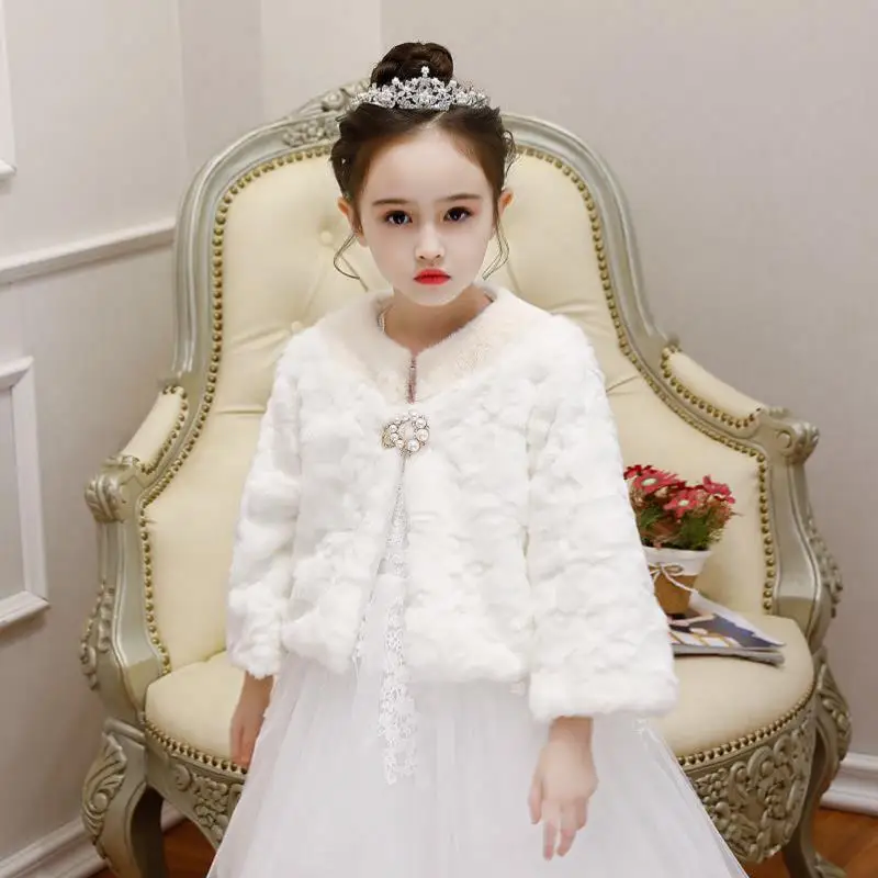 Накидка для девочек высшего класса с длинным рукавом свадебная накидка куртка из
