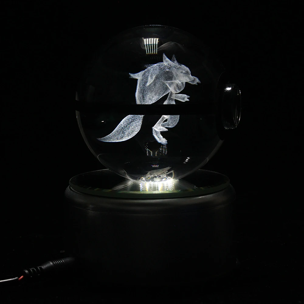 Дропшиппинг Pokemon zoroark дизайн светодиодный 3D Pokeball шар Ночной светильник Настольная лампа