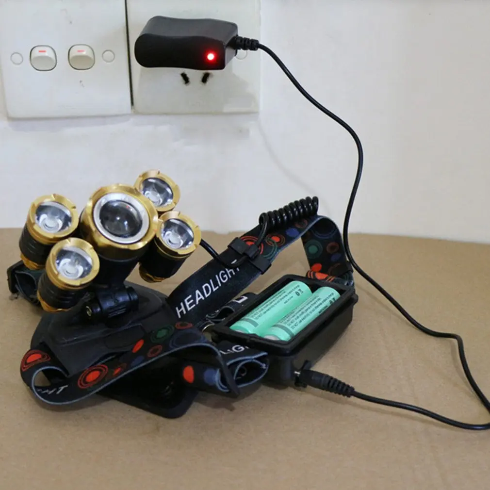 5 LED Headlamp Fishing Headlight 1 * XML-T6 &amp 4 XPE Modes Strong Light Lamp Waterproof Head Torch Flashlight | Освещение