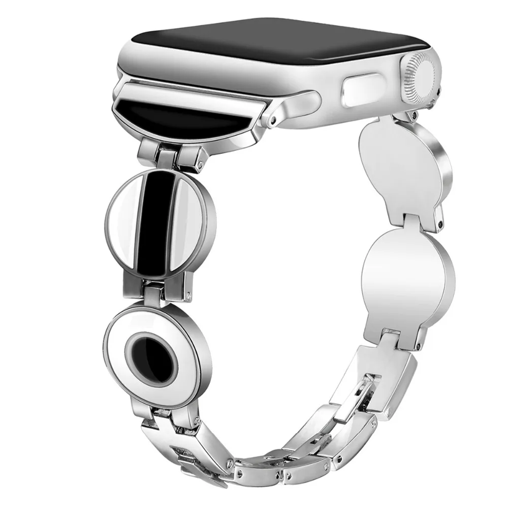 Новый женский браслет из розового золота для Apple Watch Band 44/40/42/38 мм нержавеющей