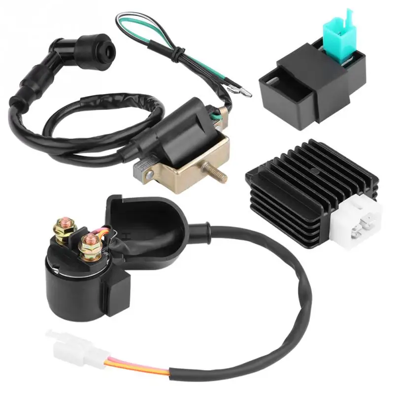 

4 pins plug Regulator Rectifier Starter Relay Ignition Coil CDI Box for 50cc 70cc 90 110cc ATV Quad