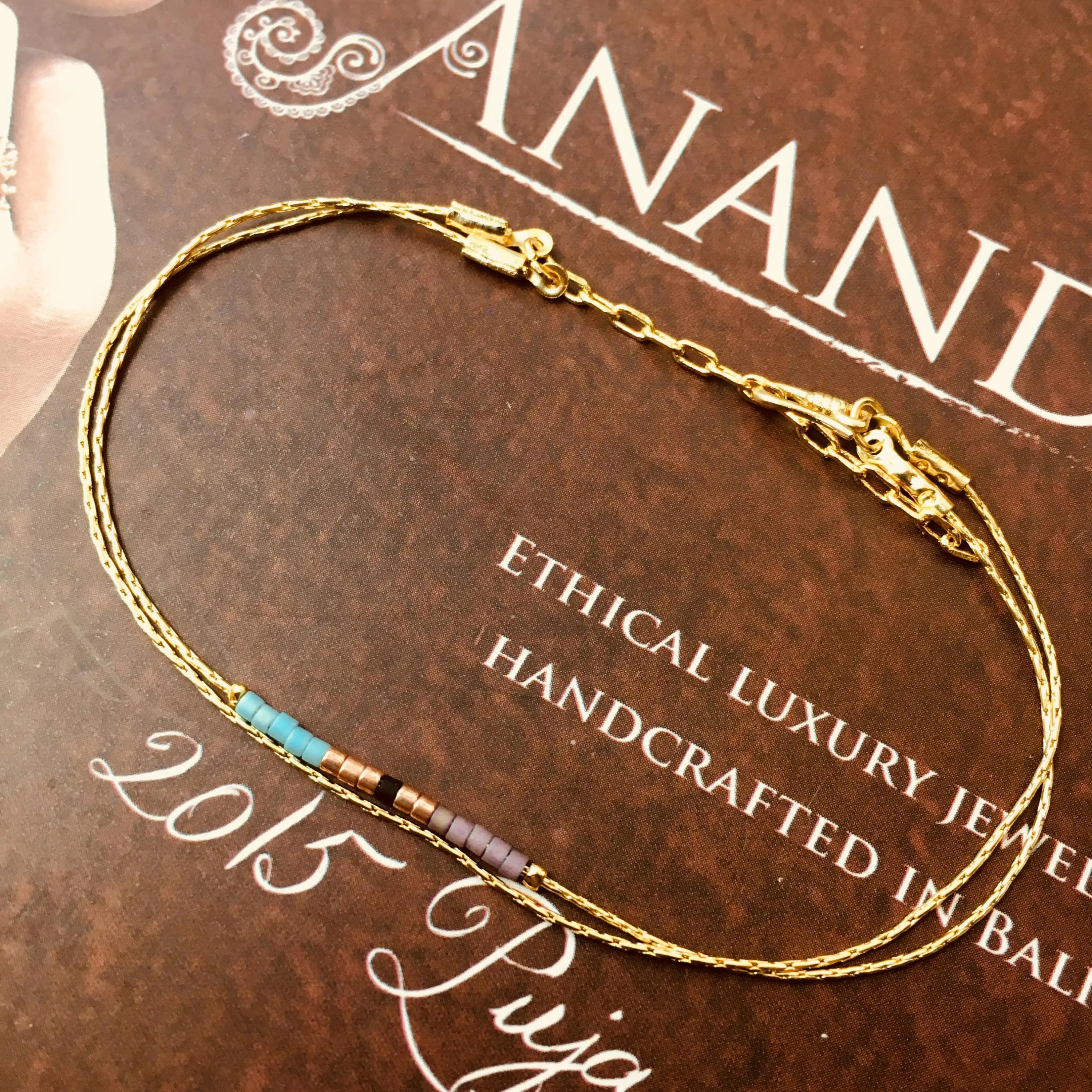 

Miyuki Bracelet Gold Color Link Chain Bracelet Women Handmade Ankle Bracelet For Women Wedding Gift Beads Bracelet