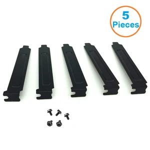 5 шт.лот, черные жесткие стальные крышки для слотов PCI, кронштейн с винтами, полнопрофильный Пылезащитный фильтр для PCI