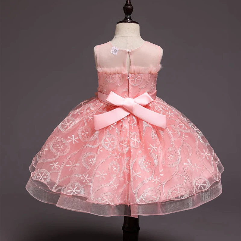 Платье с цветочным узором для девочек JaneyGao розовое платье принцессы первого