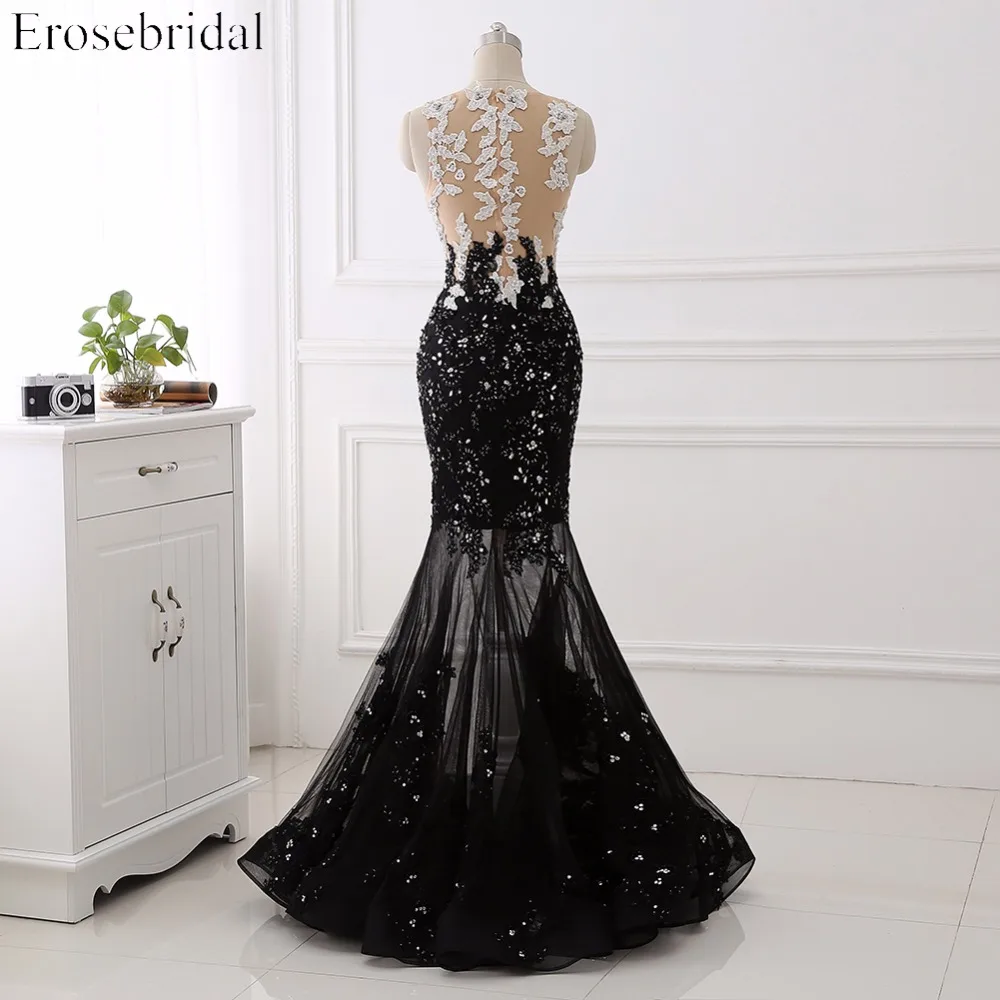 Платье для выпускного вечера Erosebridal с аппликацией в виде Русалочки цвета: белый