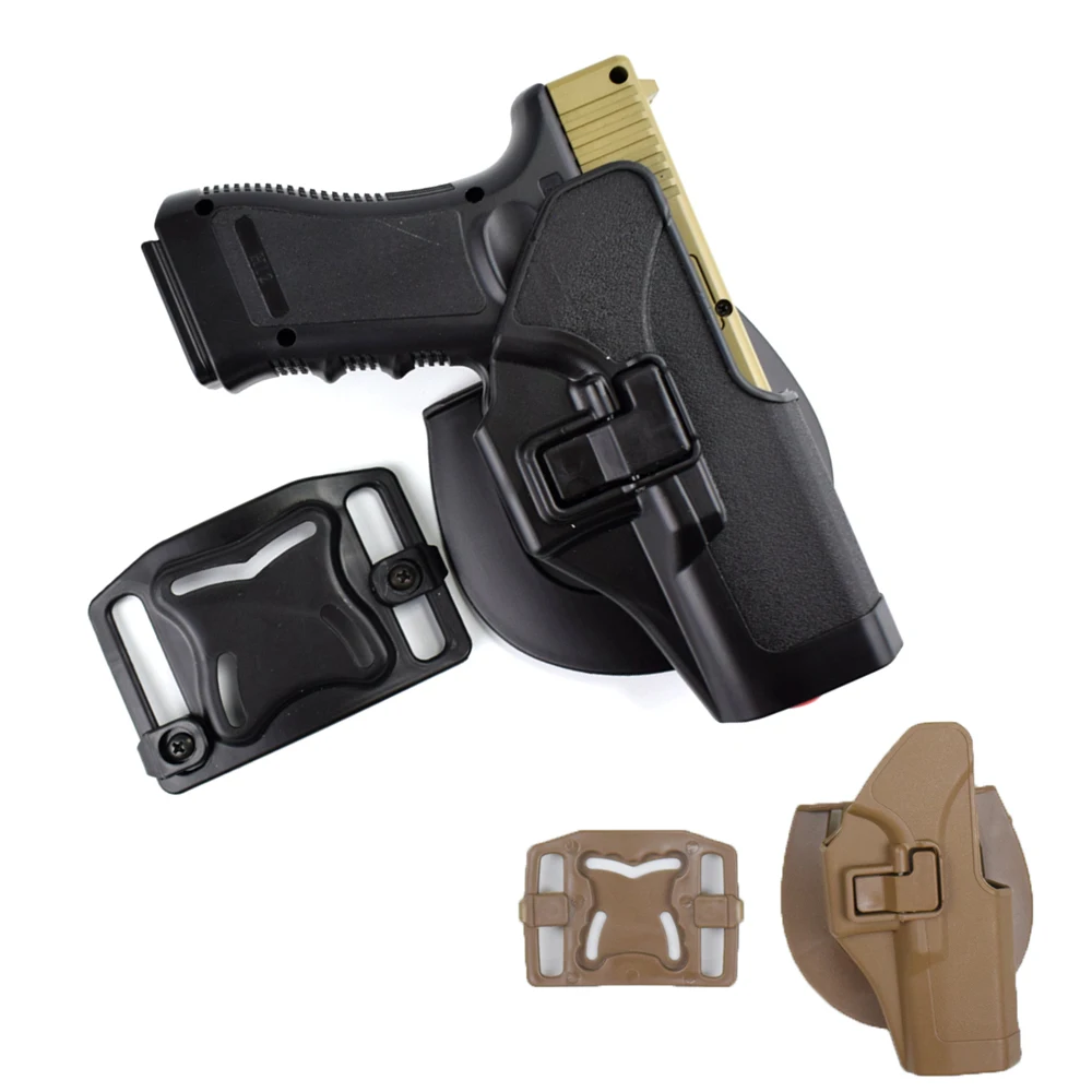 Военная кобура Glock Тактический Glcok правая рука ремень пистолет кобура для Glock 17 19 22 23 31 32 черный загар