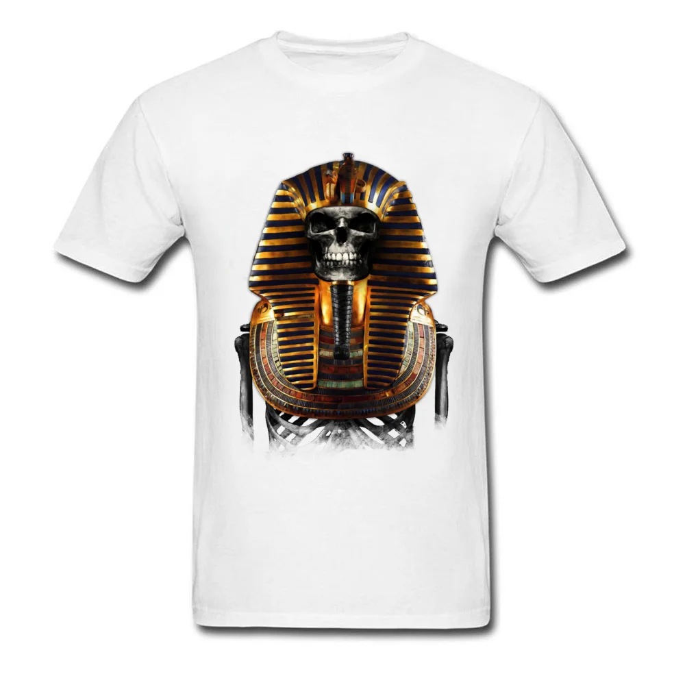Мужская футболка с 3D принтом черепа короля египетского Фараона хлопковая одежда