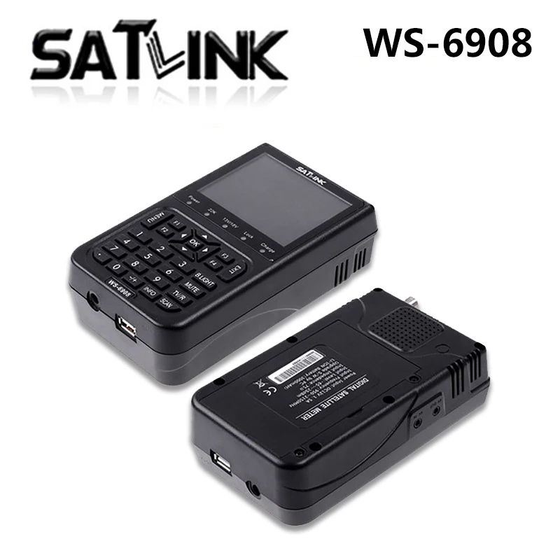 Горячая продажа оригинальный Satlink WS-6908 3 5 ЖК-DVB-S FTA цифровой сигнал ws 6908