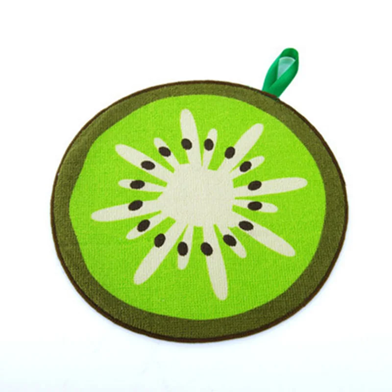 Kiwi Распродажа полотенце для рук сильное водопоглощение милые фрукты в форме висит тип Детский носовой платок полотенце для рук Кухня мультфильм дома - Цвет: Kiwi