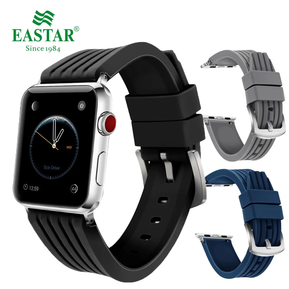 Eastar силиконовый сменный спортивный браслет красочные ремешок 38 мм для Apple Watch