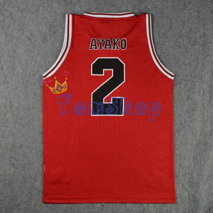 No 2 Ayako Аниме SLAM DUNK Косплей Shohoku баскетбольная команда#11 Kaede Rukawa красный Джерси Топы рубашка жилет спортивная форма - Цвет: No 2 Ayako