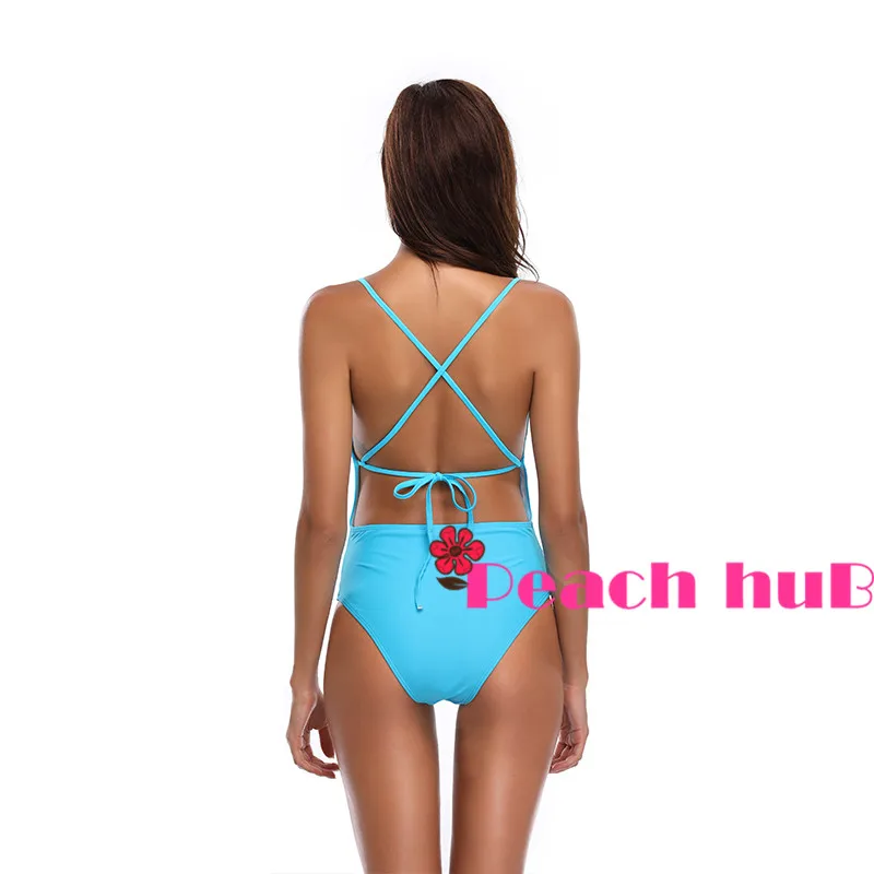 Сексуальный слитный купальник женский бикини бандажный с вырезами трикини