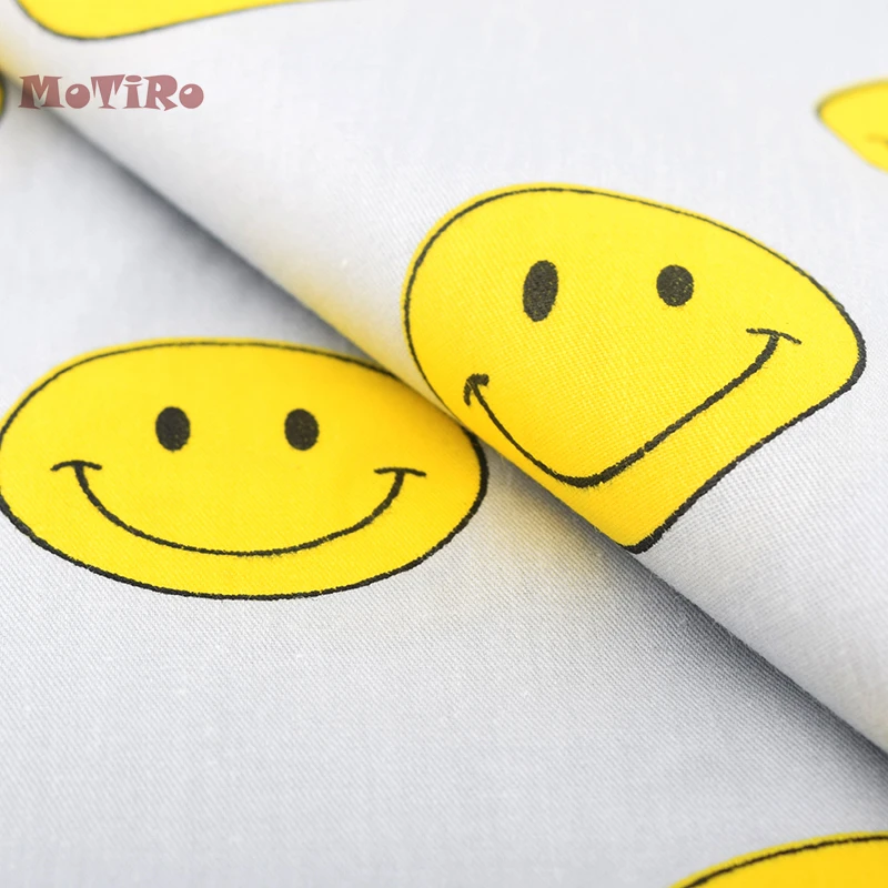 MoTiRo половина метра напечатанный саржевый хлопок для ткани серия Smile материал