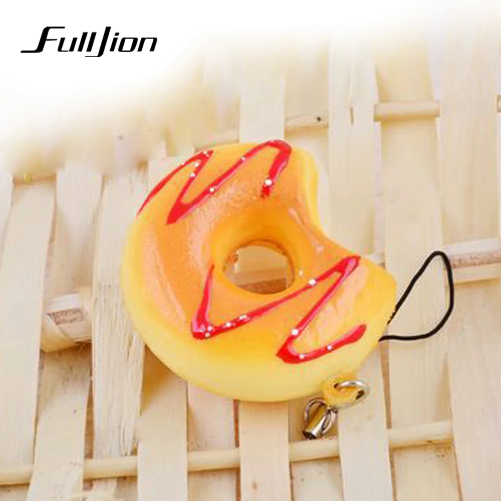 Fulljion 4Pcs Squishy Donut Novelty Gag toys Surprise Stress Relief Toy Joke Squishie Charms Mobile Phone Strap | Игрушки и хобби
