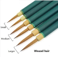 weasel hair paint brush calligraphy pens hook line pen bamboo pen holder art painting supplies 3pcslot
