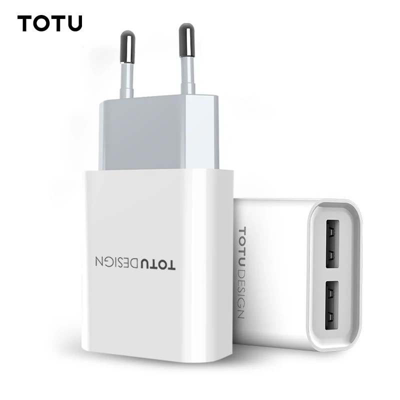 TOTU Dual USB Зарядное устройство для мобильного телефона iPhone ЕС Plug 2.4A быстро стены