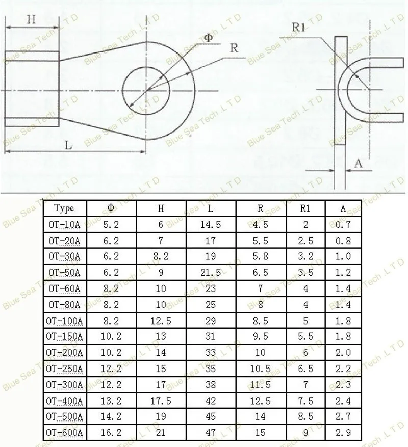O- type 12 2 мм Φ клемма с медным лезвием a аккумулятора для автомобиля